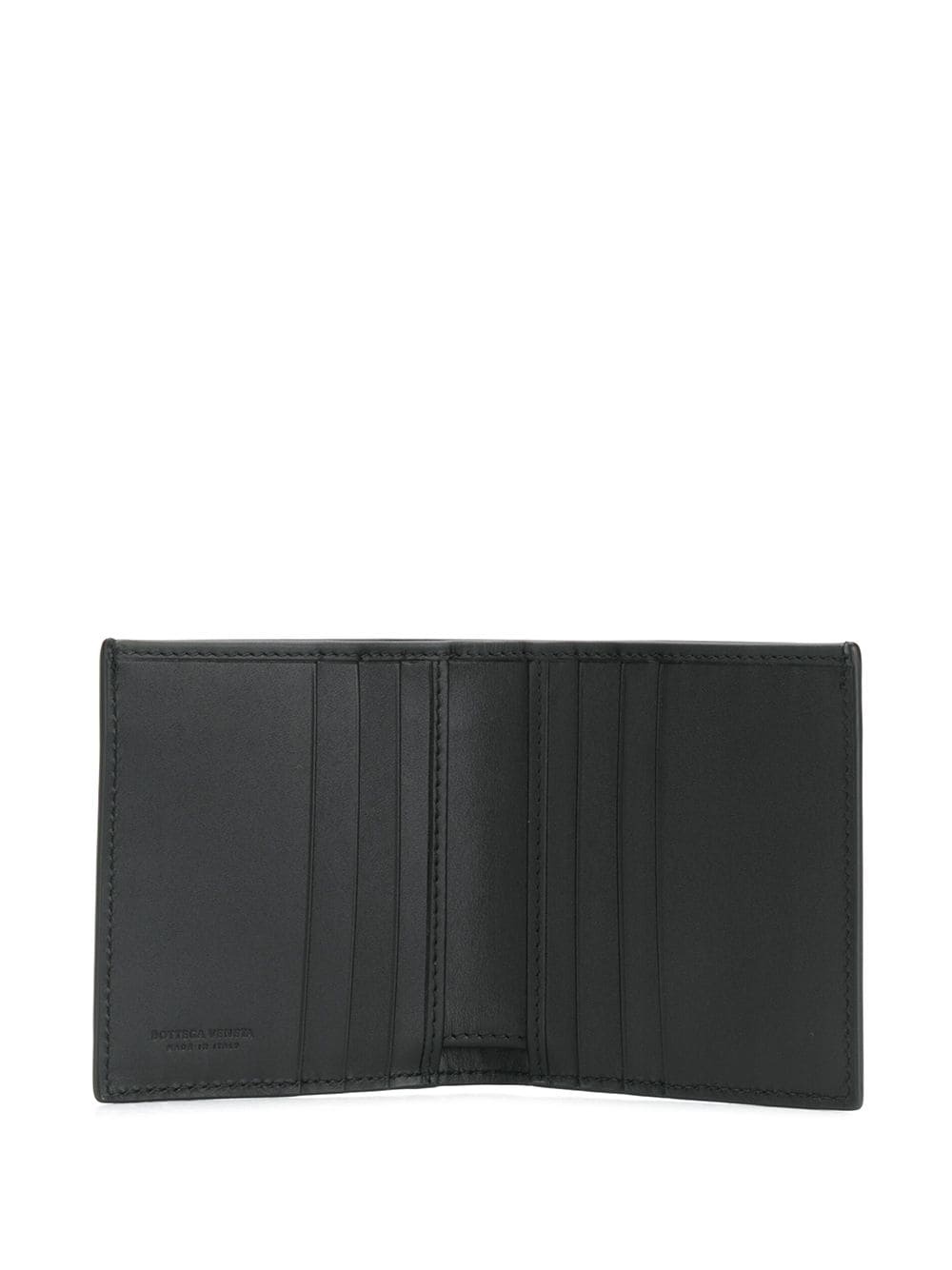 intrecciato weave leather wallet - 3