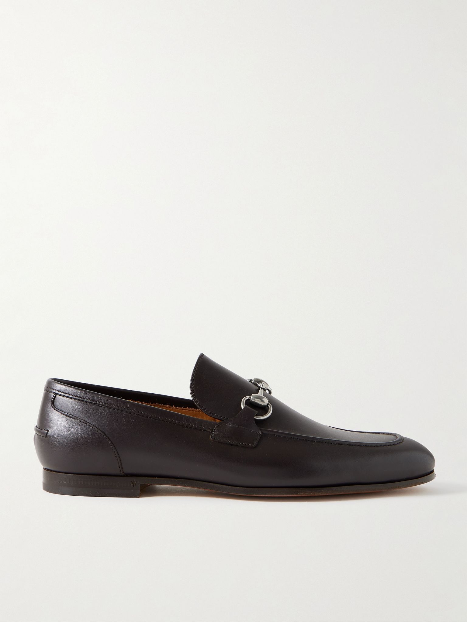 Jordaan Horsebit-Embellished Leather Loafers Dark brown - 1