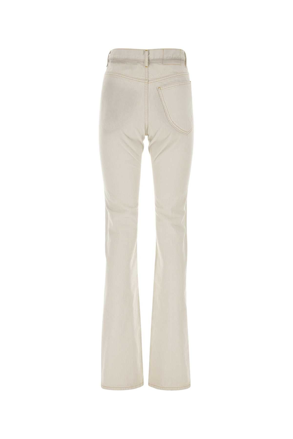 Maison Margiela Women Chalk Denim Jeans - 2