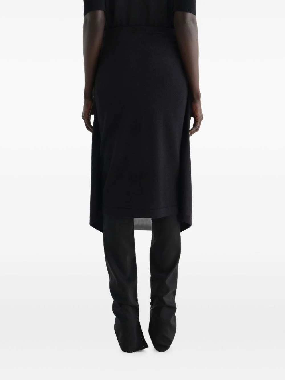 Wool blend midi skirt - 1
