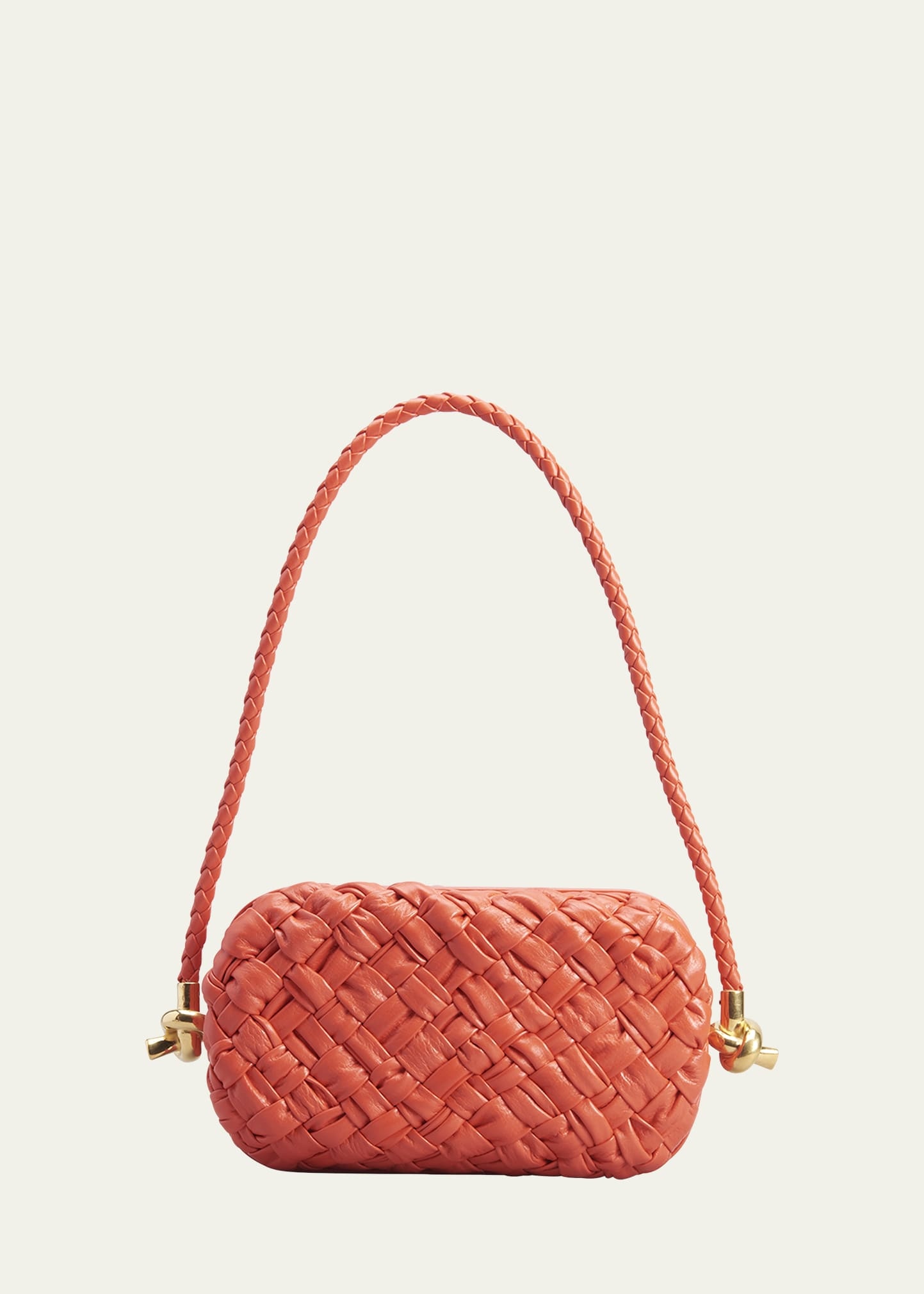 Knot Intrecciato Leather Shoulder Bag - 1