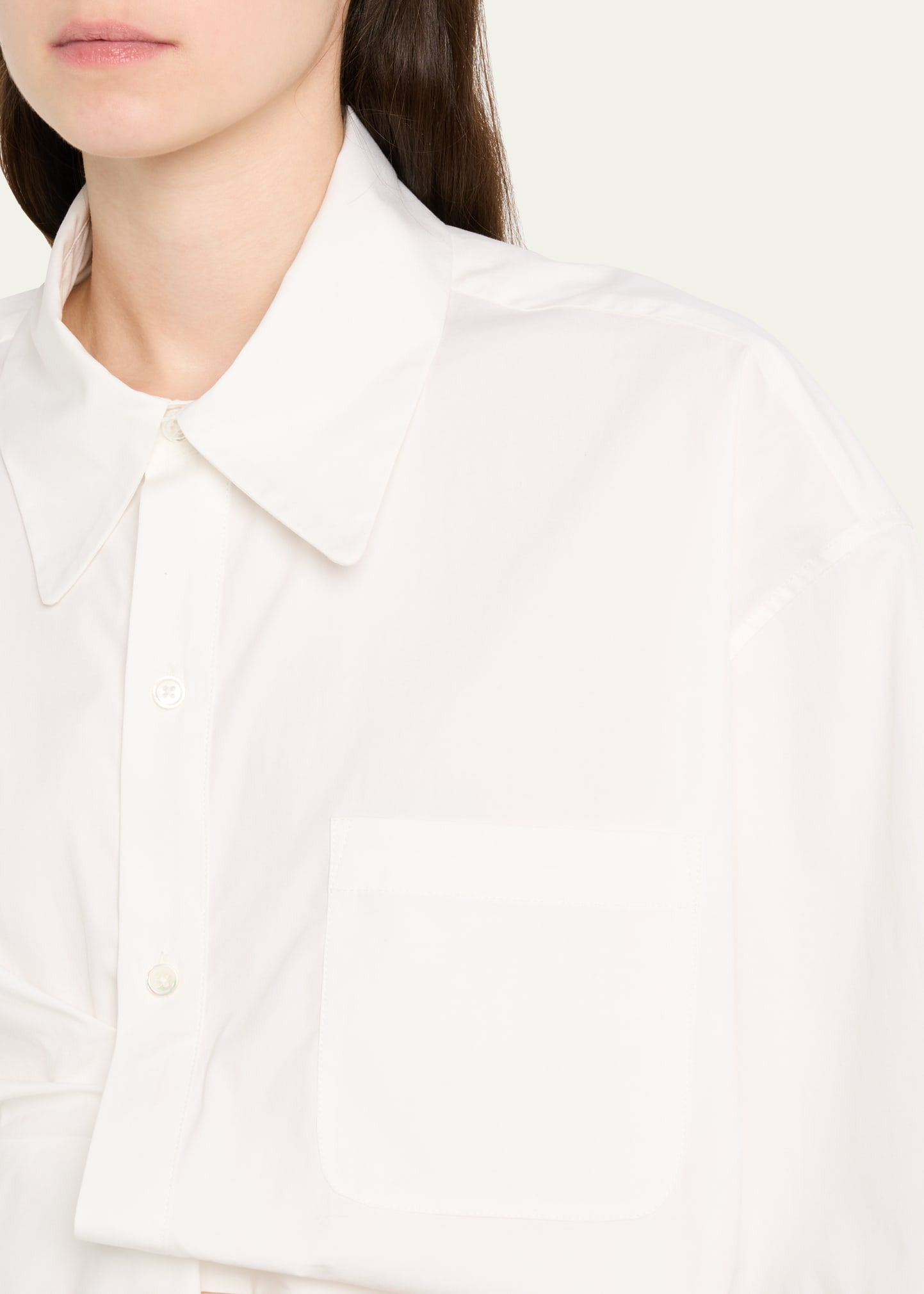 Flip Draped Cotton Top - 5