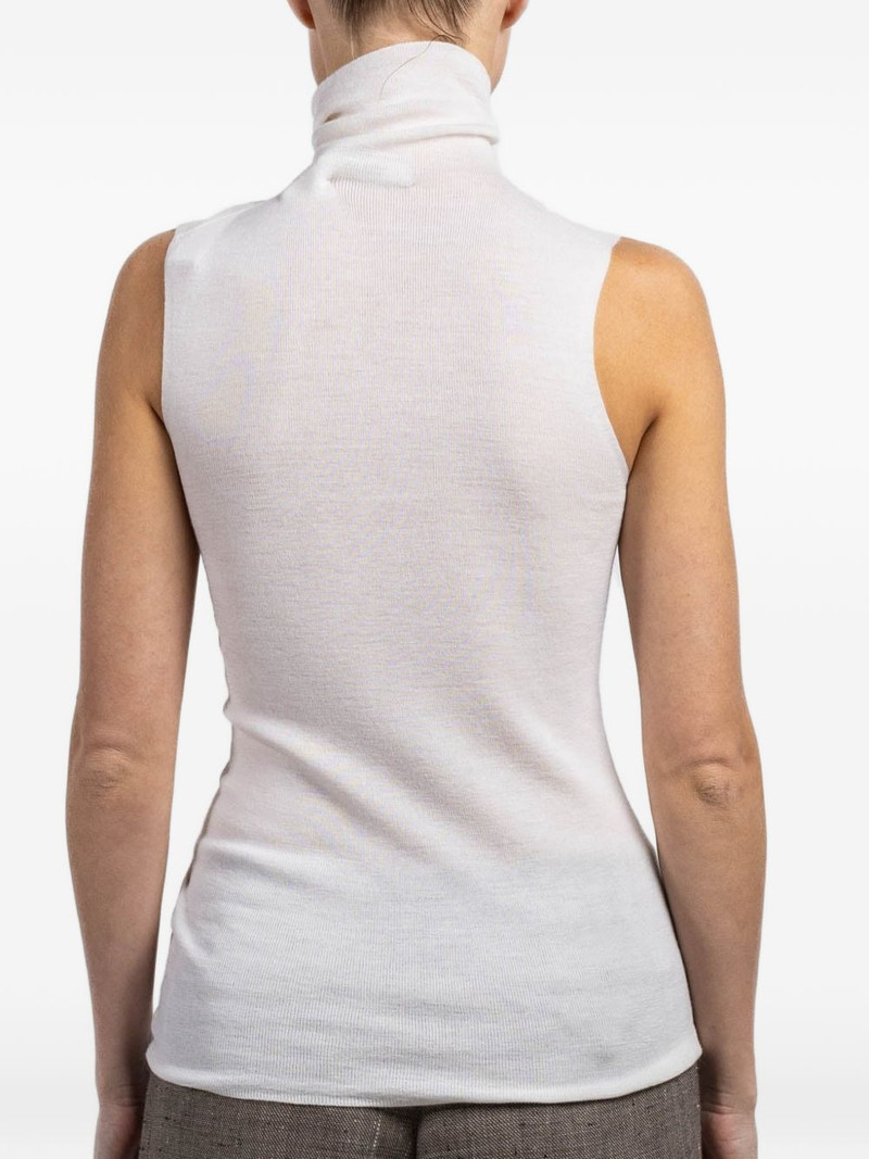 sleeveless turtle-neck top 4