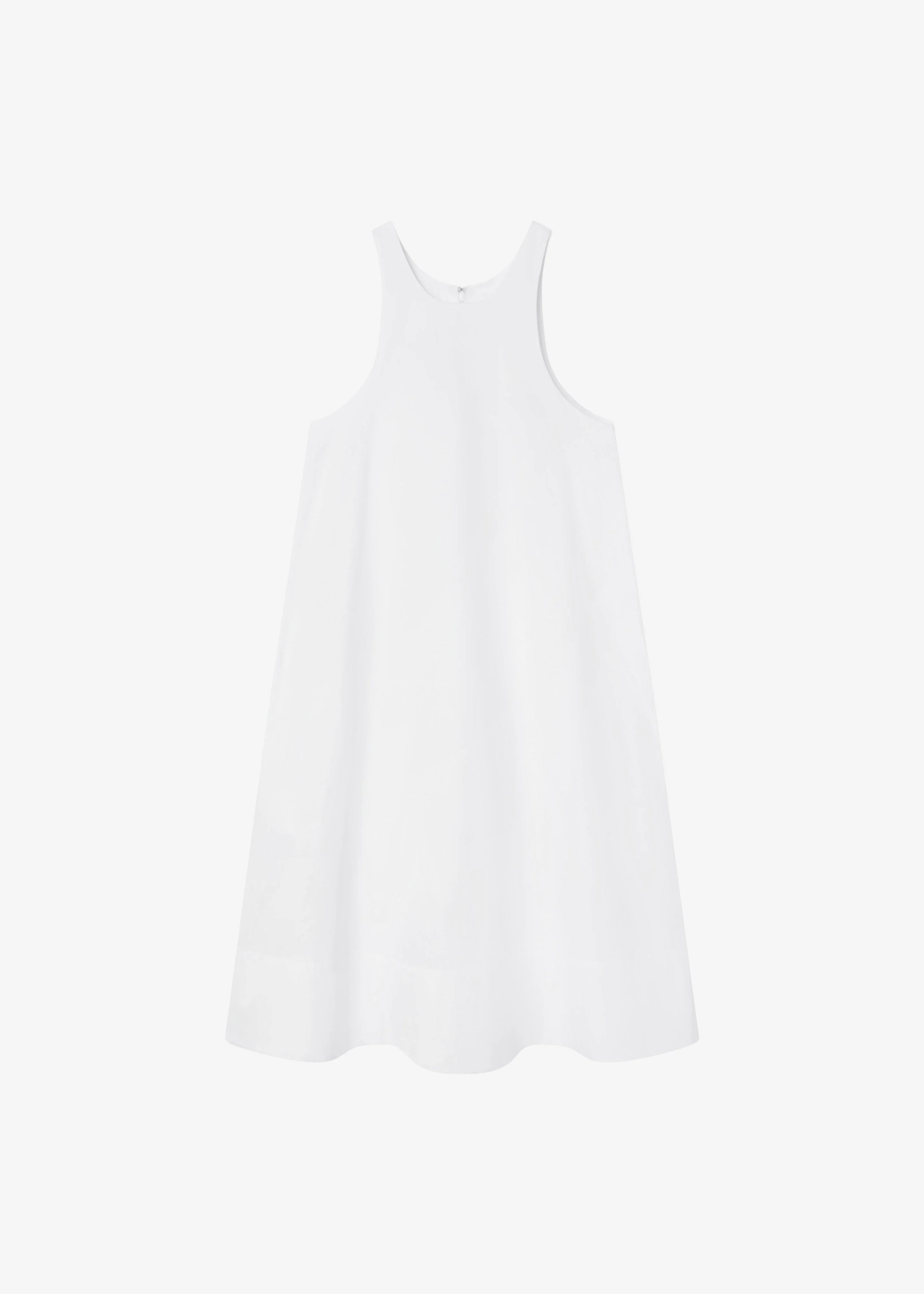 CO Crewneck A-line Dress - White - 1