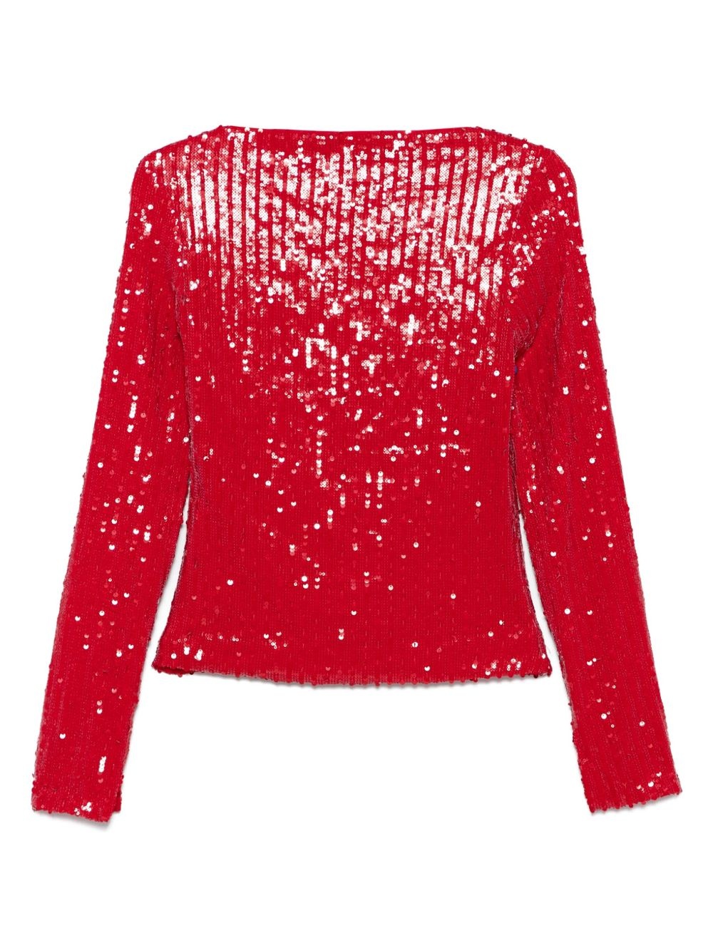 sequins V-neck top - 2