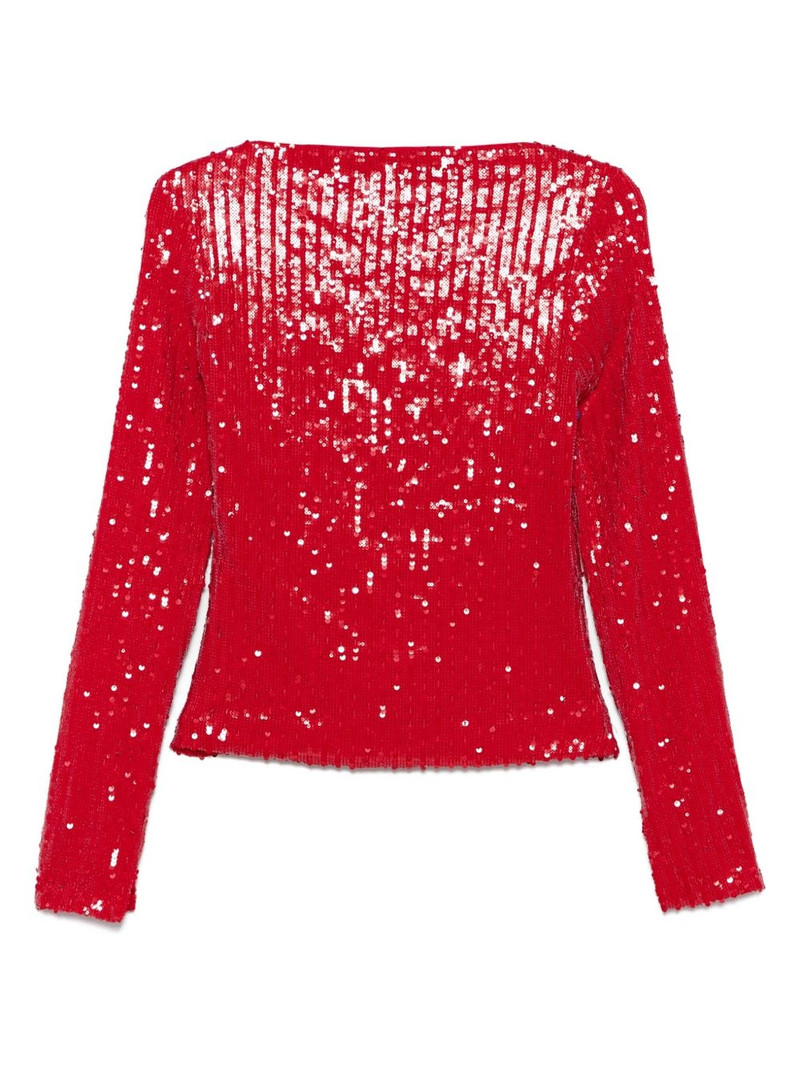 ROTATE sequins V-neck top outlook