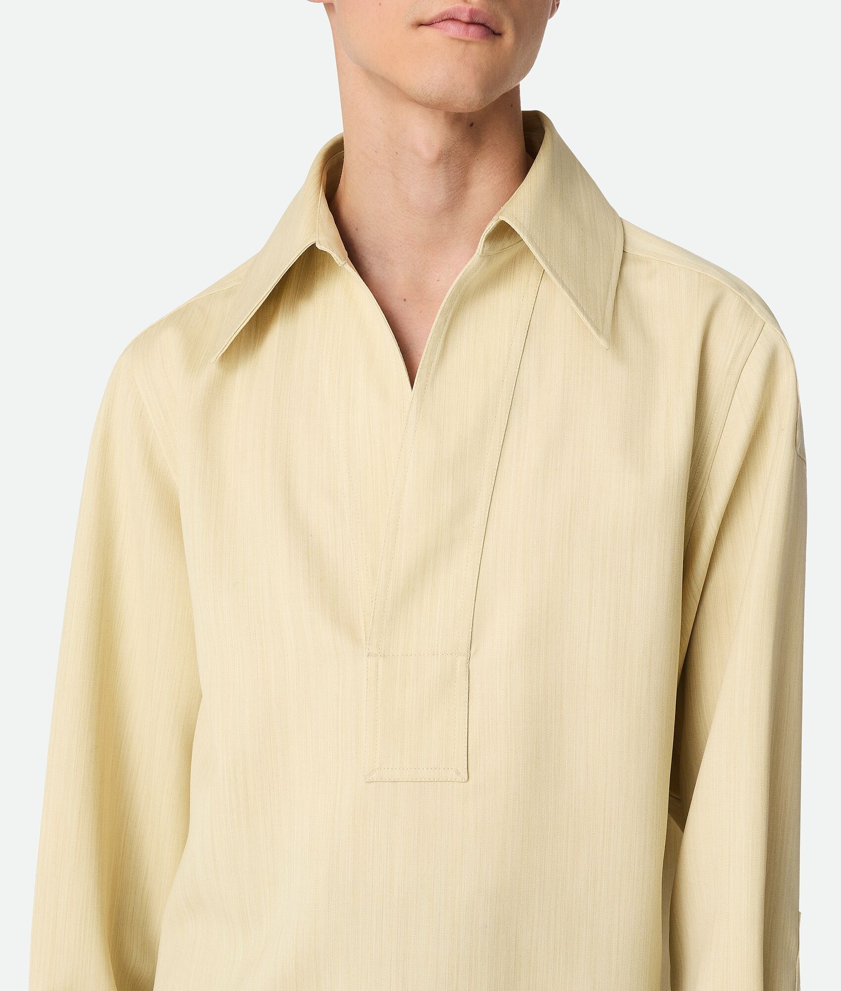 Wool Subtle Chevron Shirt - 4