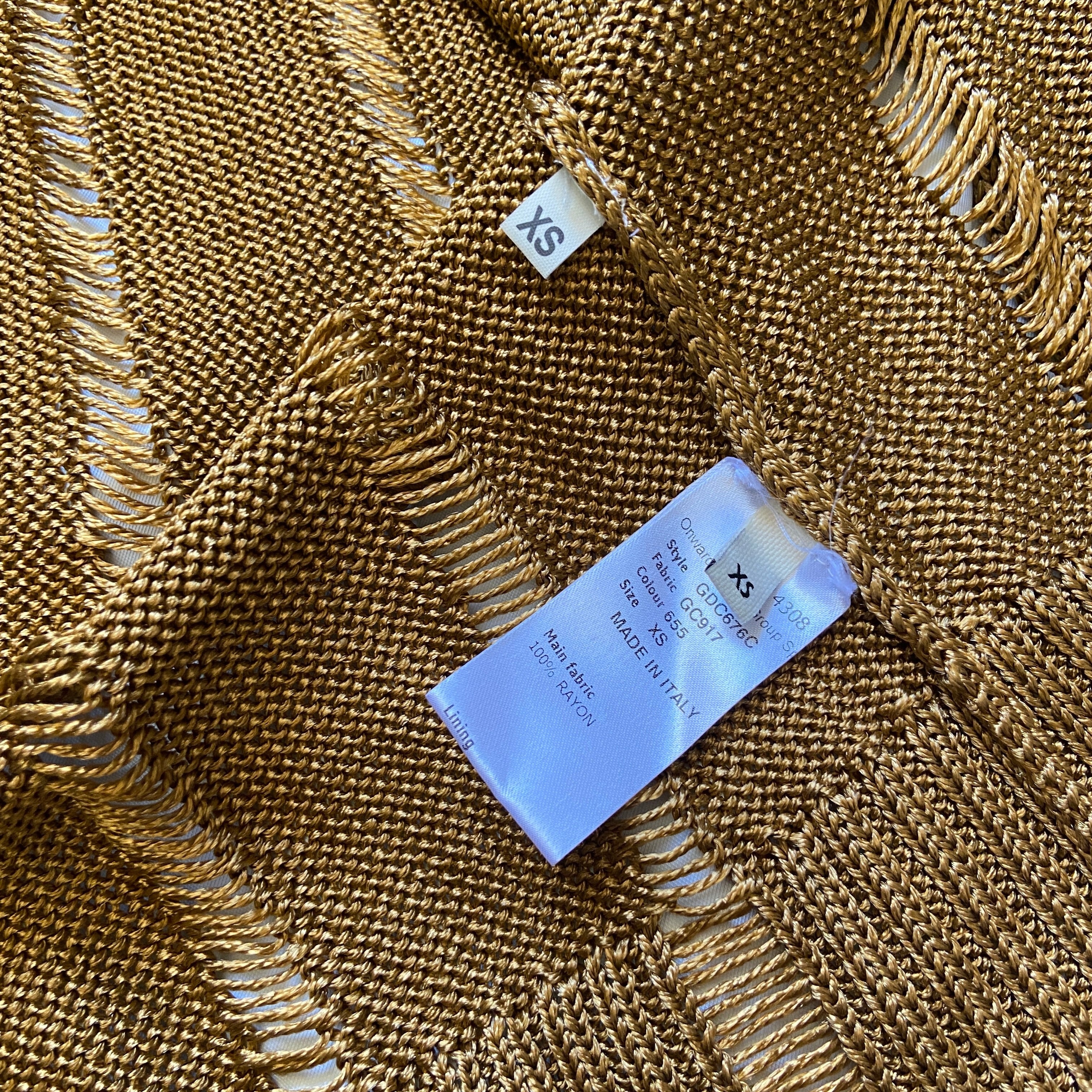 Jean Paul Gaultier gold open knit cardigan XS - 14