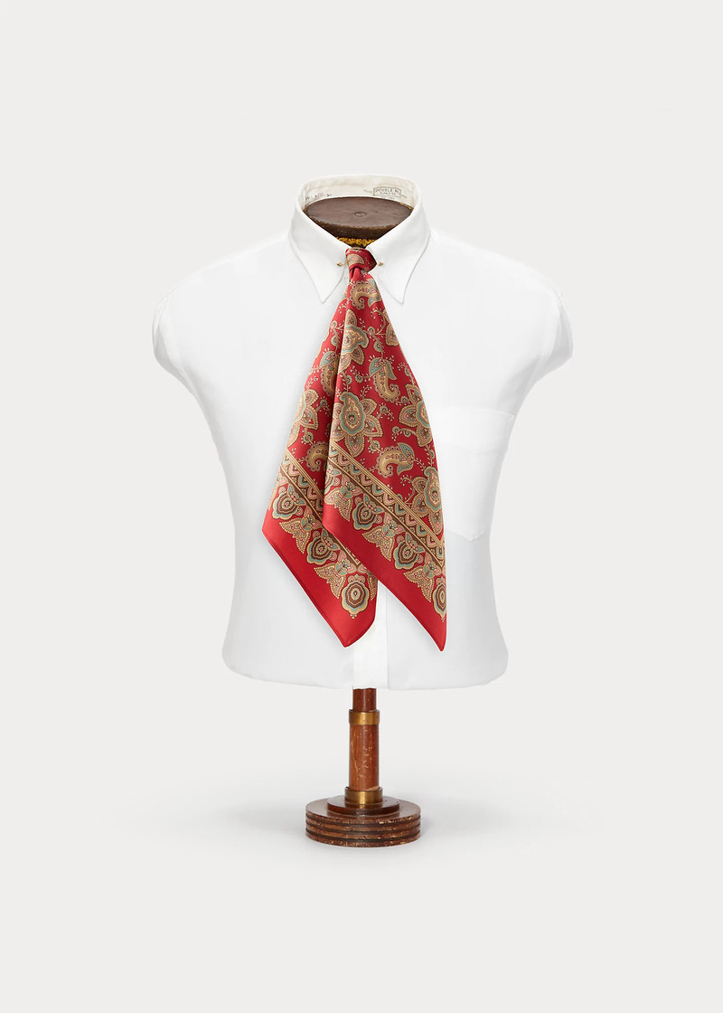 Handmade Paisley Silk Western Ascot 1