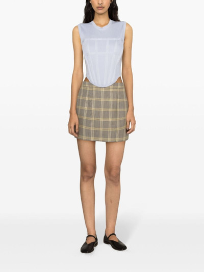 Marni plaid-check fitted miniskirt outlook