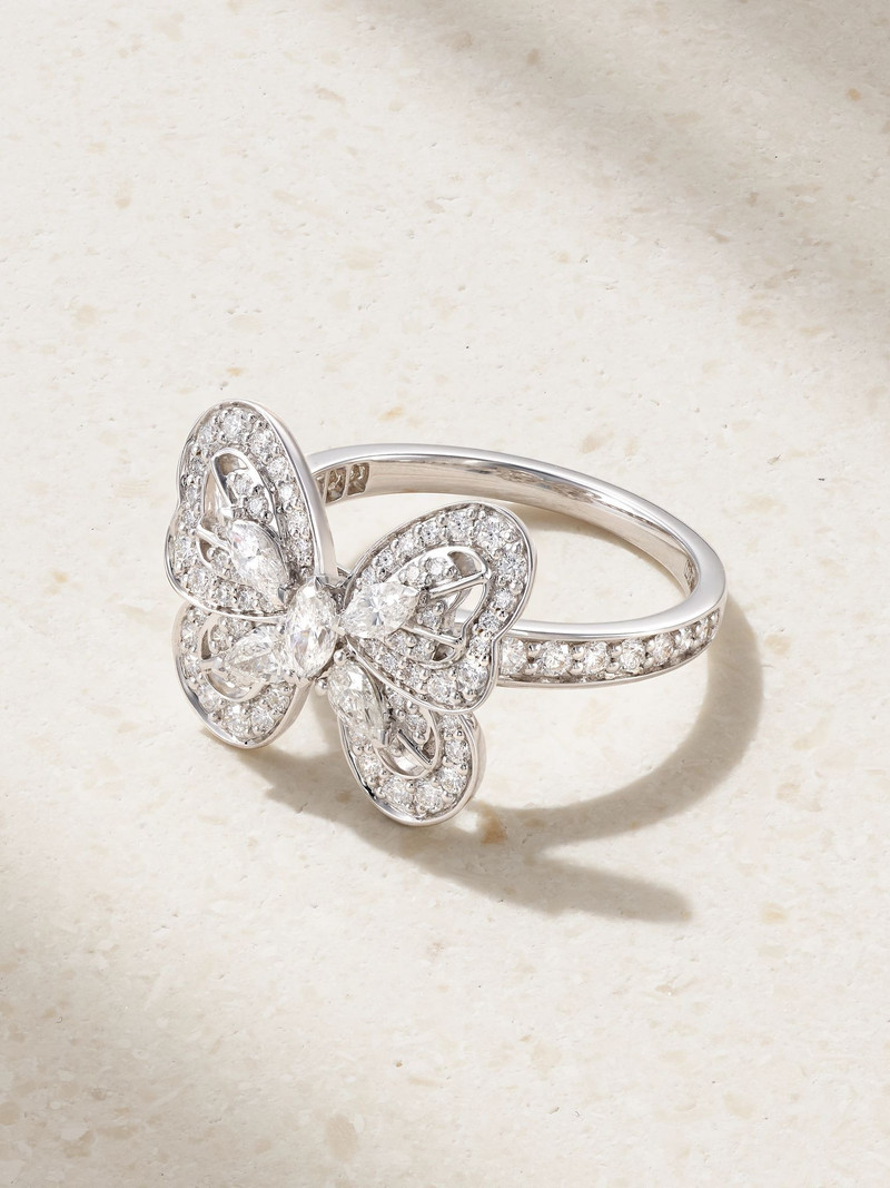 Portraits of Nature Butterfly 18-karat white gold diamond ring Gold 1