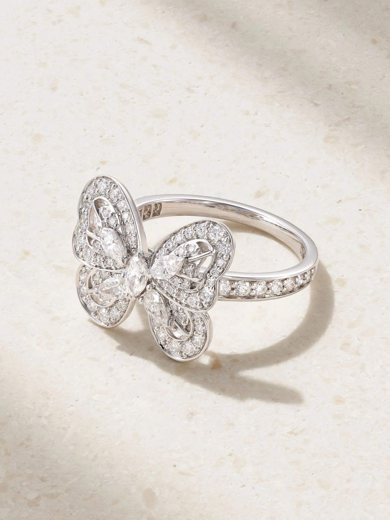 Portraits of Nature Butterfly 18-karat white gold diamond ring Gold - 1