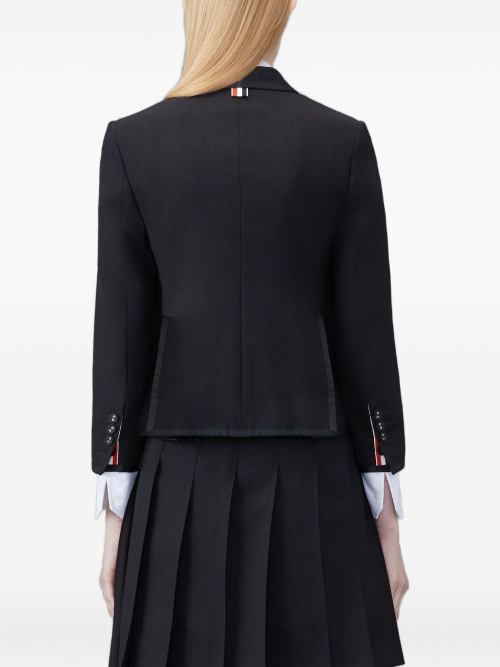 notched-lapel fitted jacket - 2
