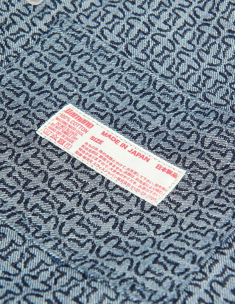 SEAGULL EMBROIDERED POCKET LARGE DENIM TOTE BAG 5