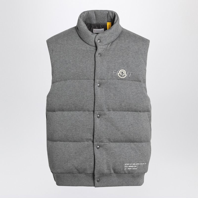 Moncler X FRGMT - Moncler X FRGMT Padded grey vest with logo - 1