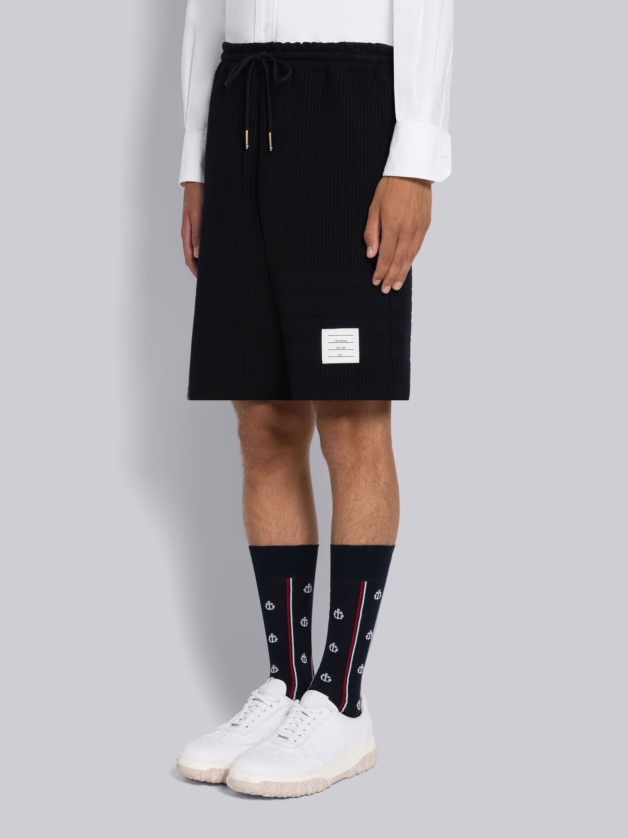 Seersucker Loopback Sweatshorts - 2