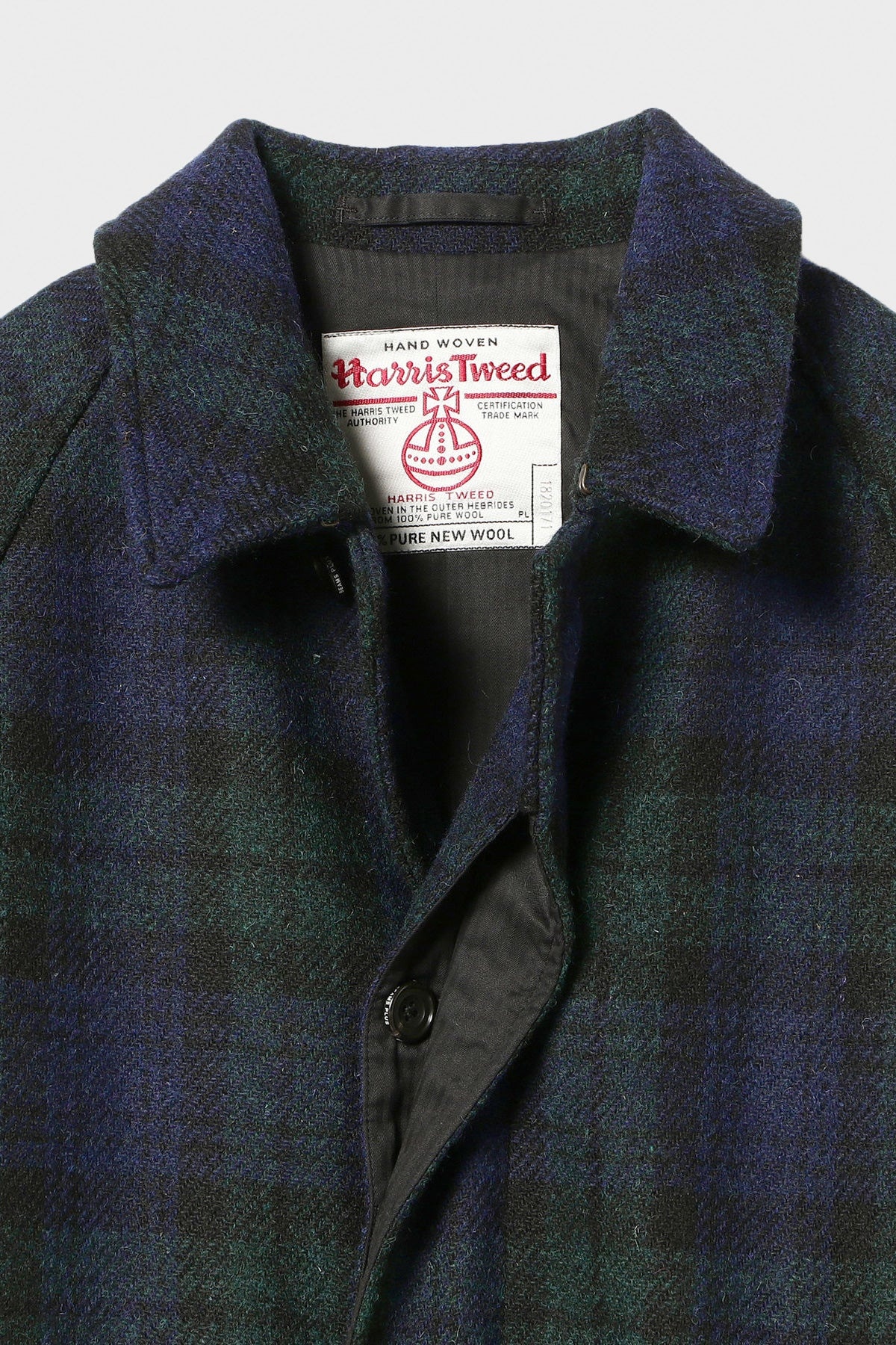 BEAMS PLUS Bal Collar Coat Harris Tweed - Blackwatch | canoeclub |  REVERSIBLE