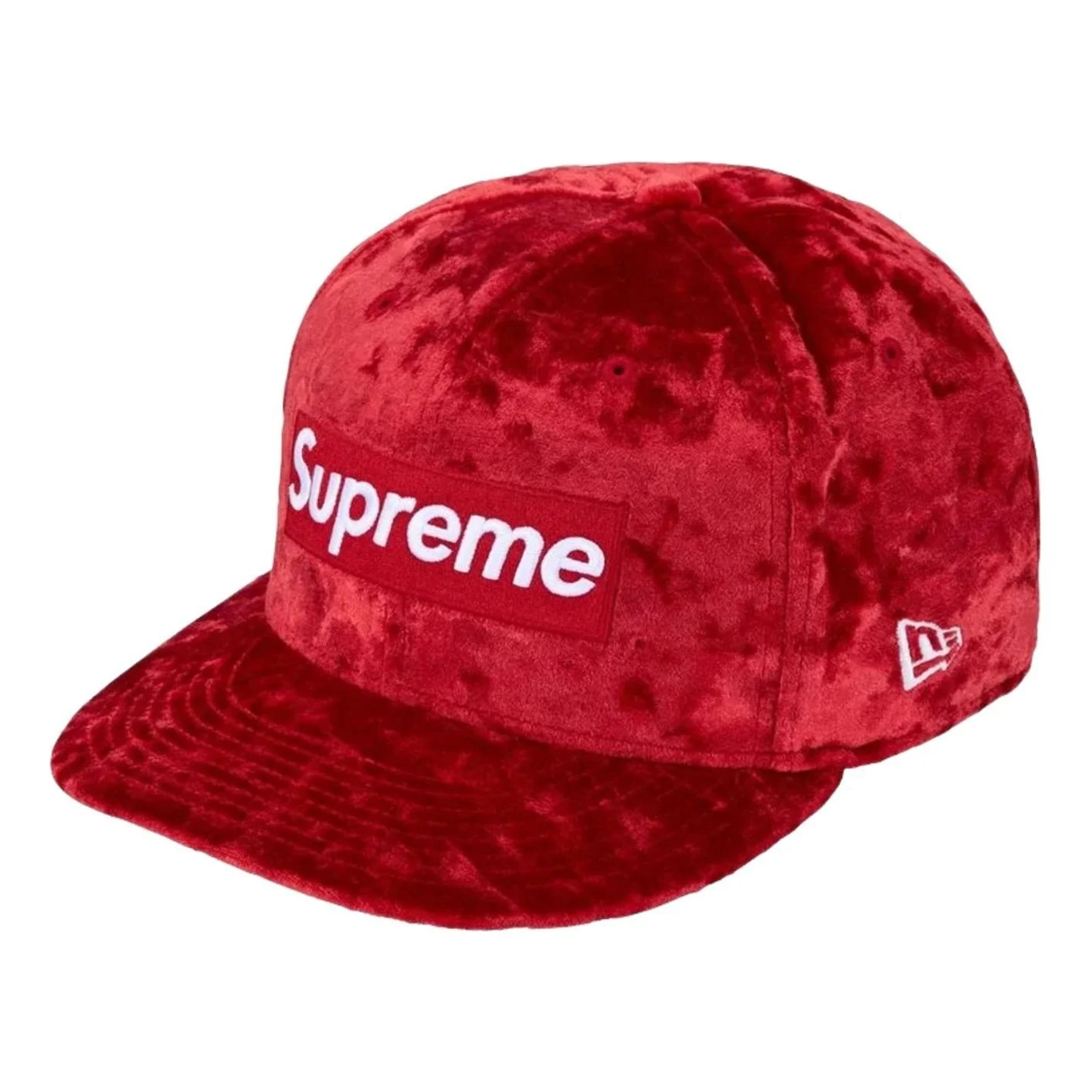 Supreme FW26 x New Era Crushed Velvet Box Logo 'Red' SUP-FW26-2019-RED - 1