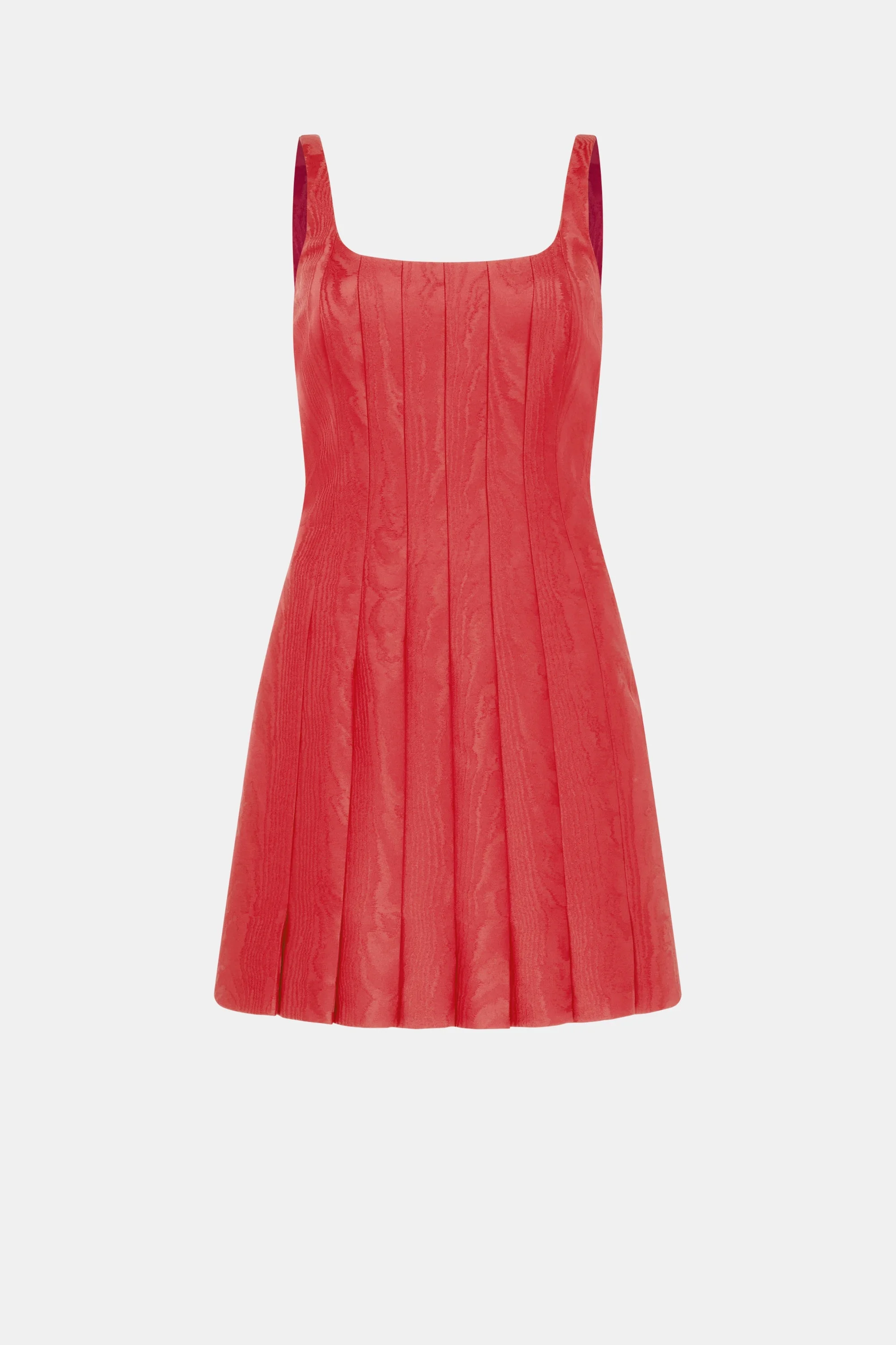 Sascha Dress In Red Moire Mikado - 1