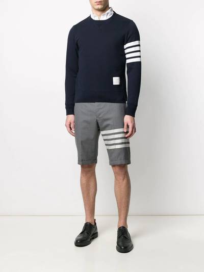 Thom Browne 4-Bar plain weave suiting shorts outlook