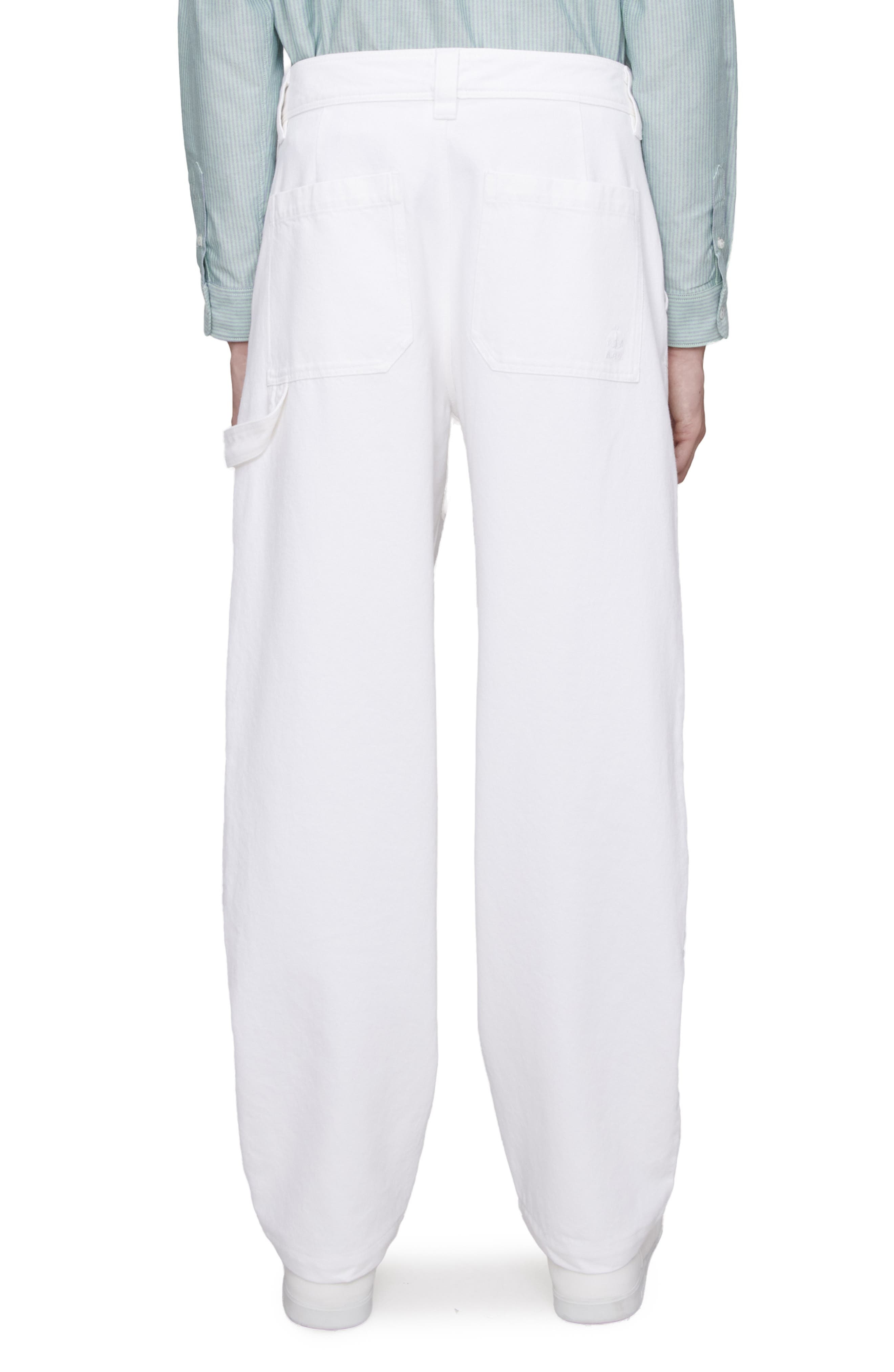 A.P.C. Gustav Loose Fit Organic Cotton Carpenter Pants in Off-White at Nordstrom - 2