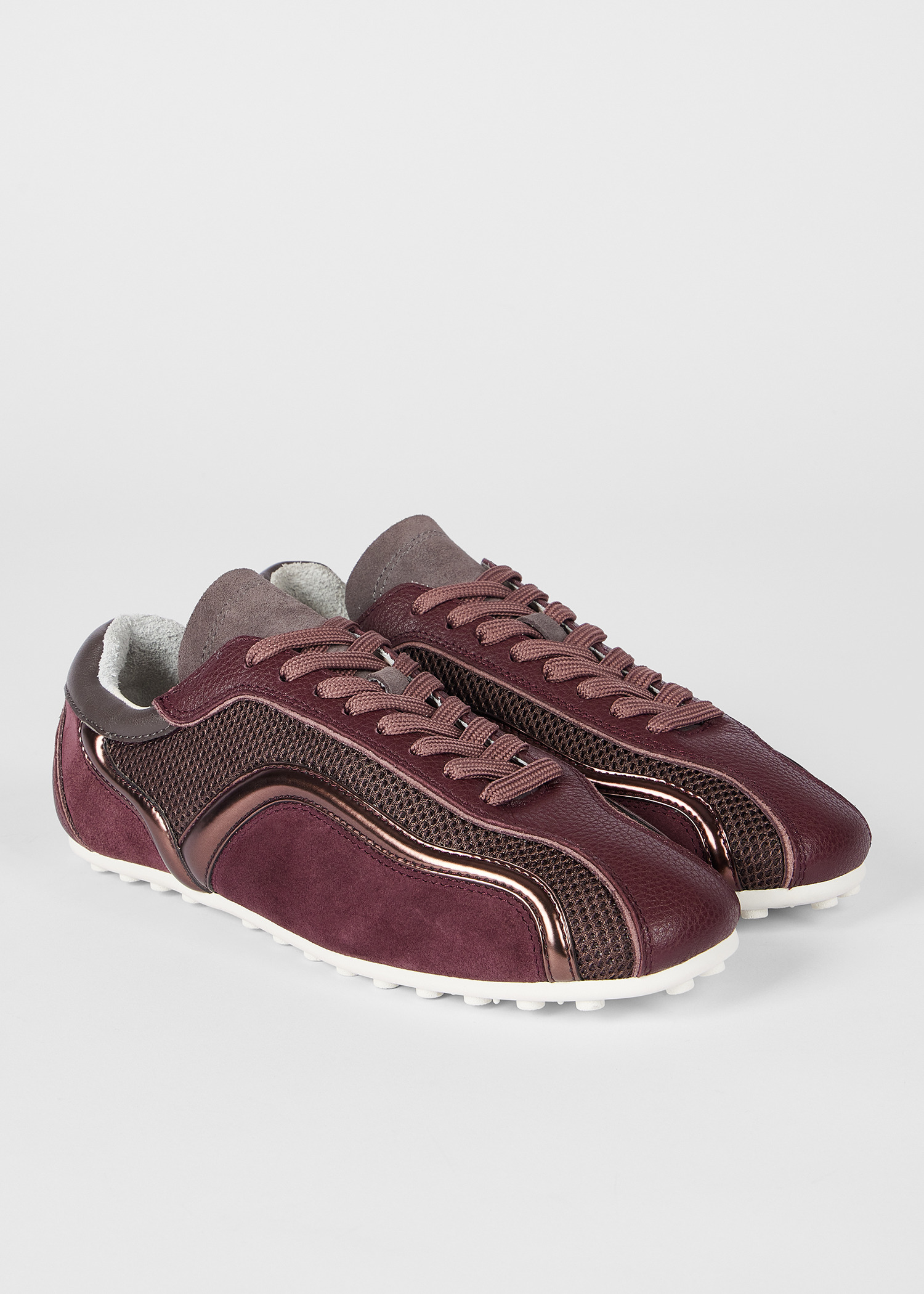 Women's Burgundy 'Rochelle' Trainers - 3