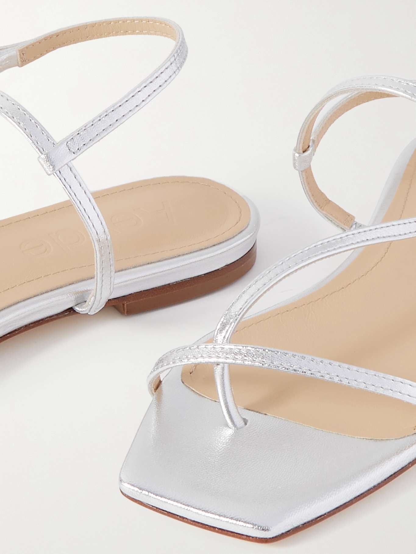 サンダル・ミュール Ella Sandals - Aeyde - Leather - Silver Edda Leather Sandals – Aeyde