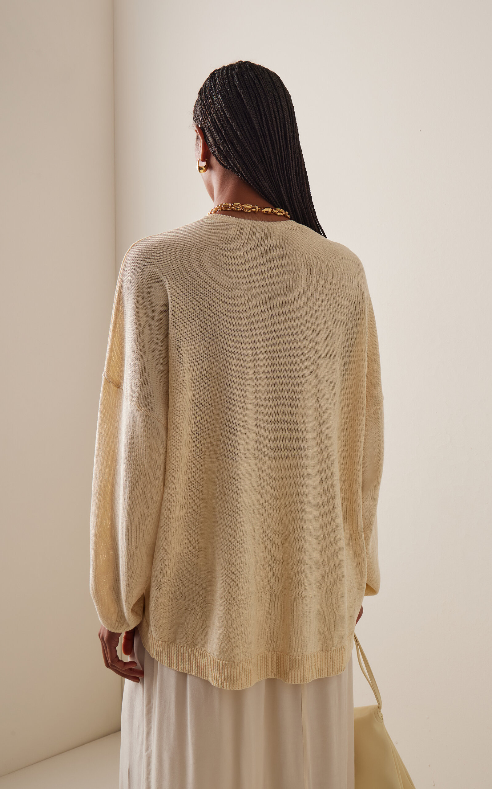 Basel Cotton-Blend Sweater yellow - 4