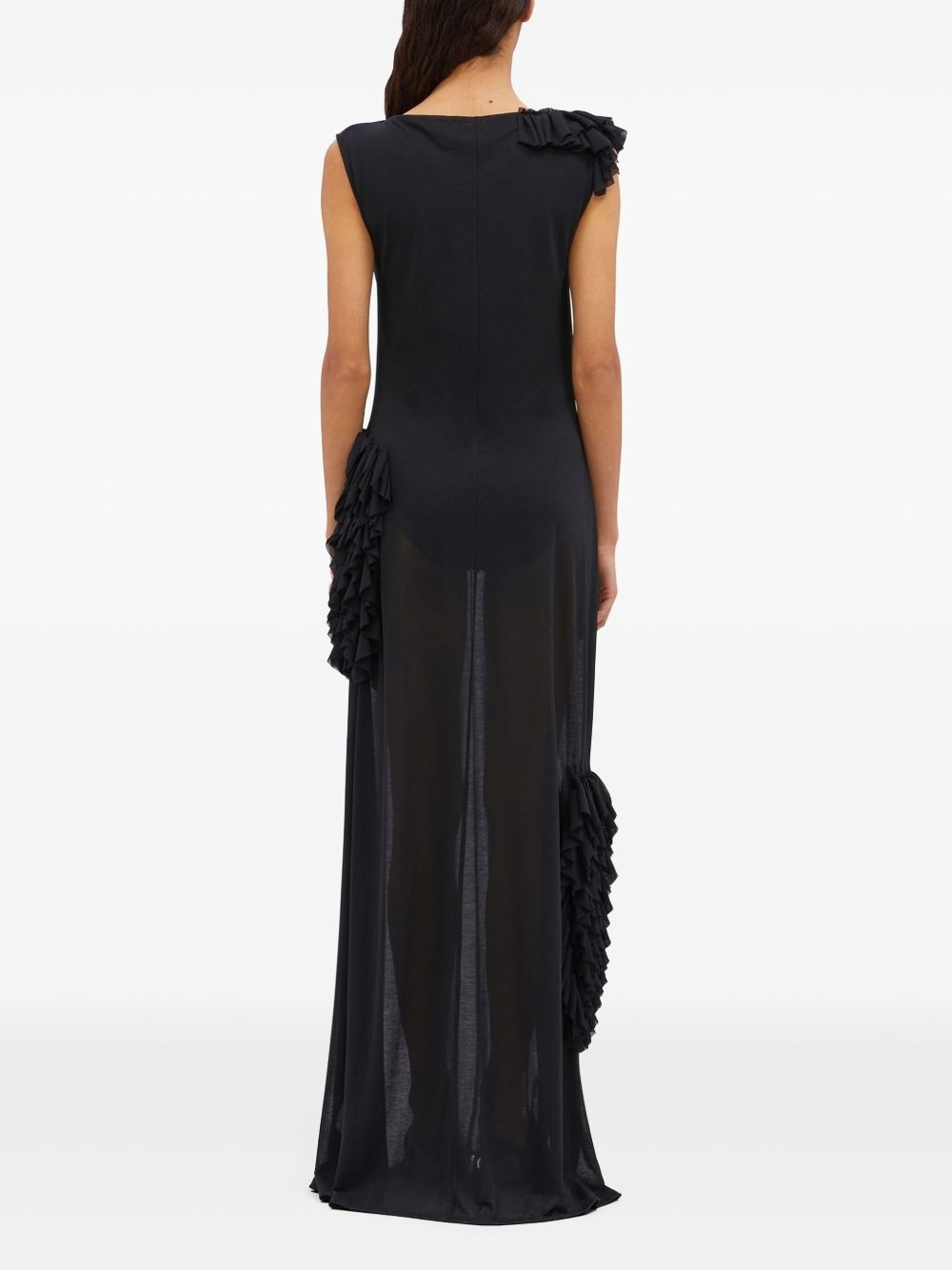 ruffle-detail gown - 4