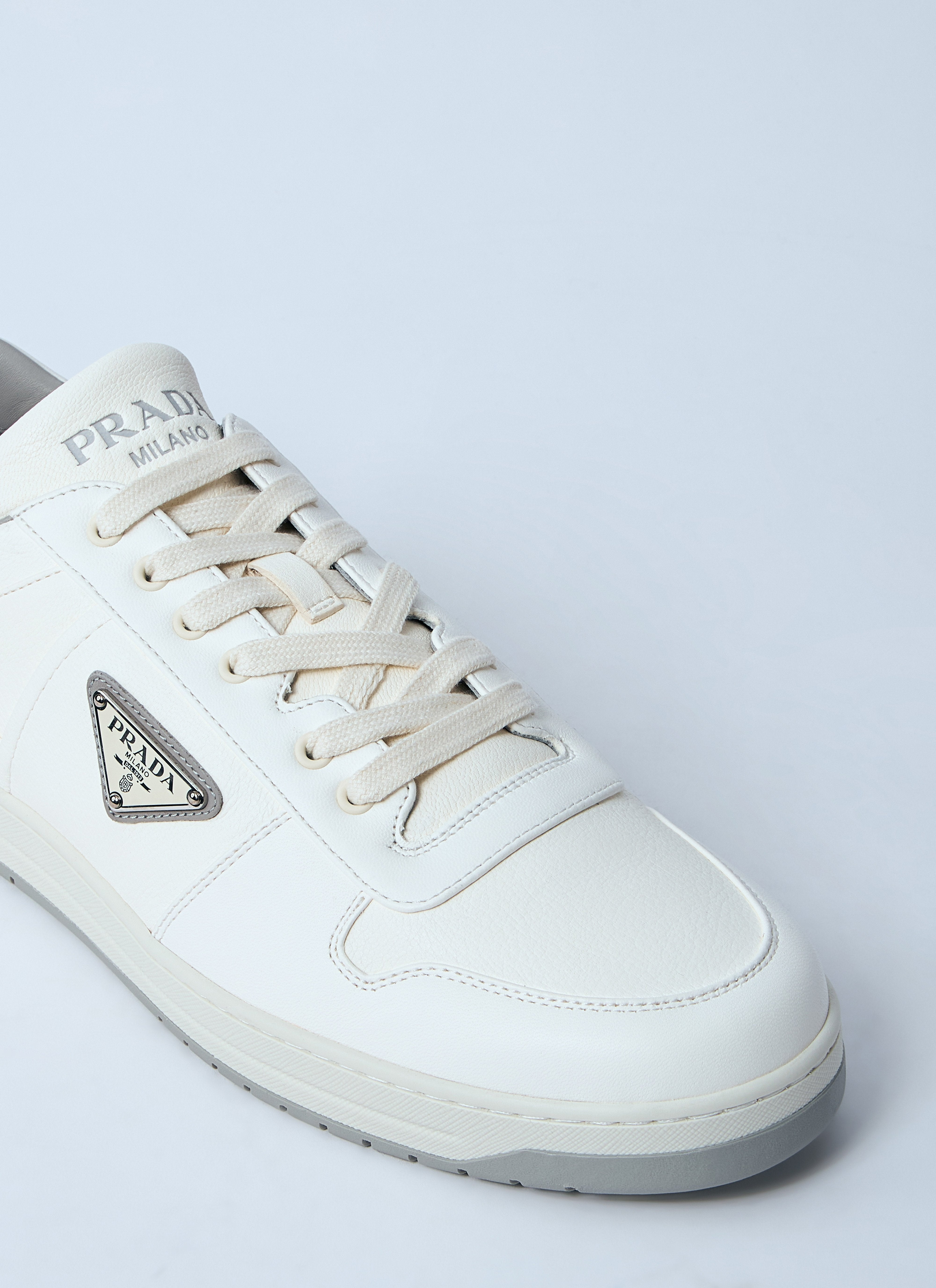 Prada Men Leather Low-Top Sneakers - 3
