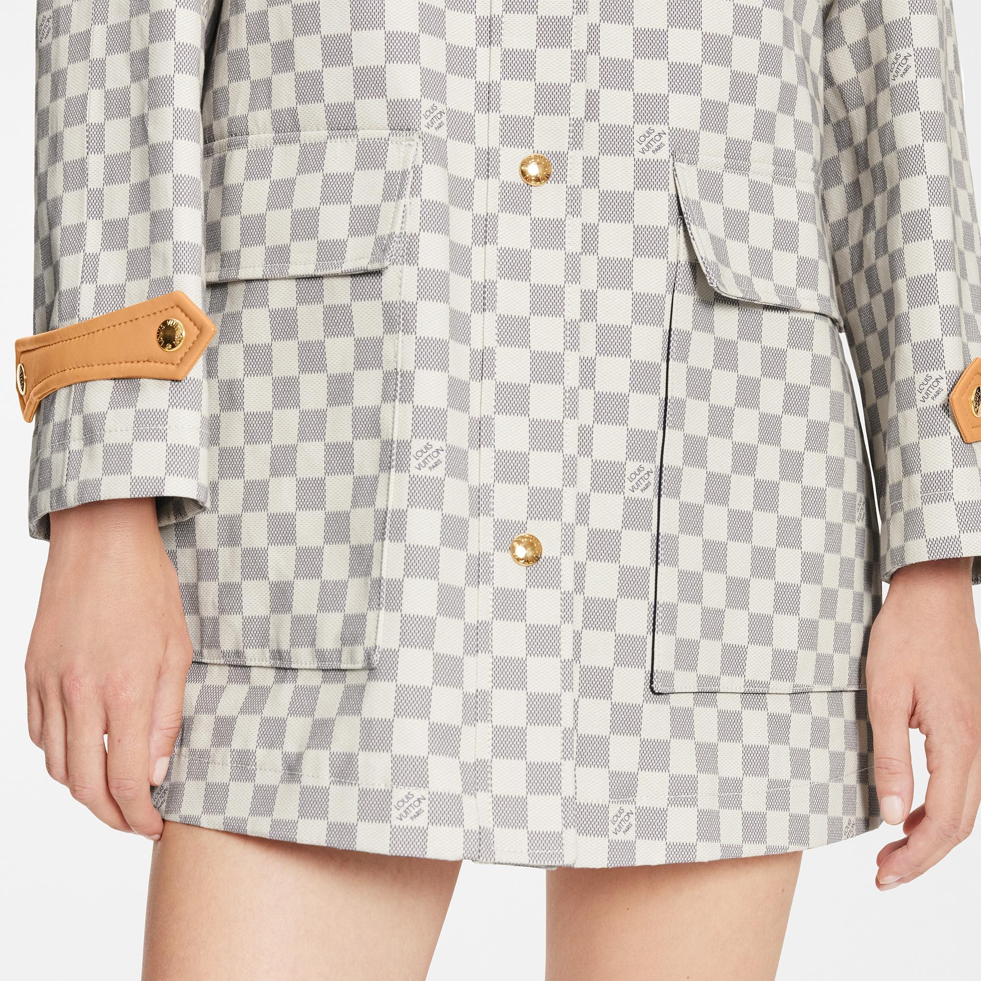 Damier Azur A-Line Coat - 5