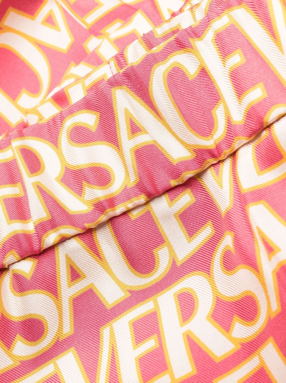 logo-print silk palazzo pants - 6