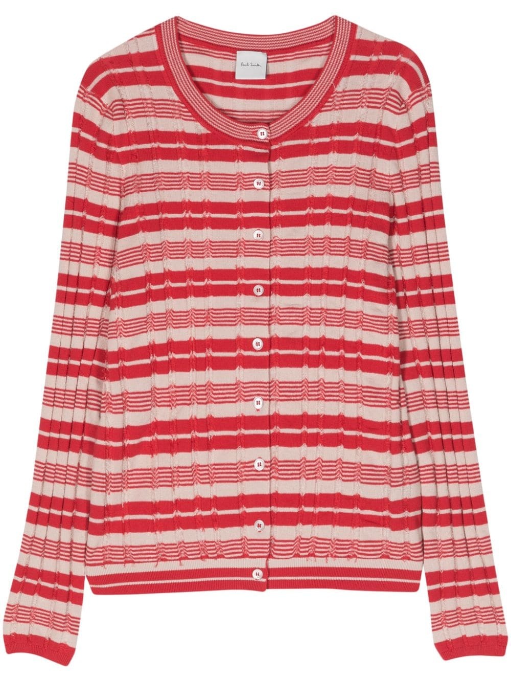 striped organic cotton cardigan - 1