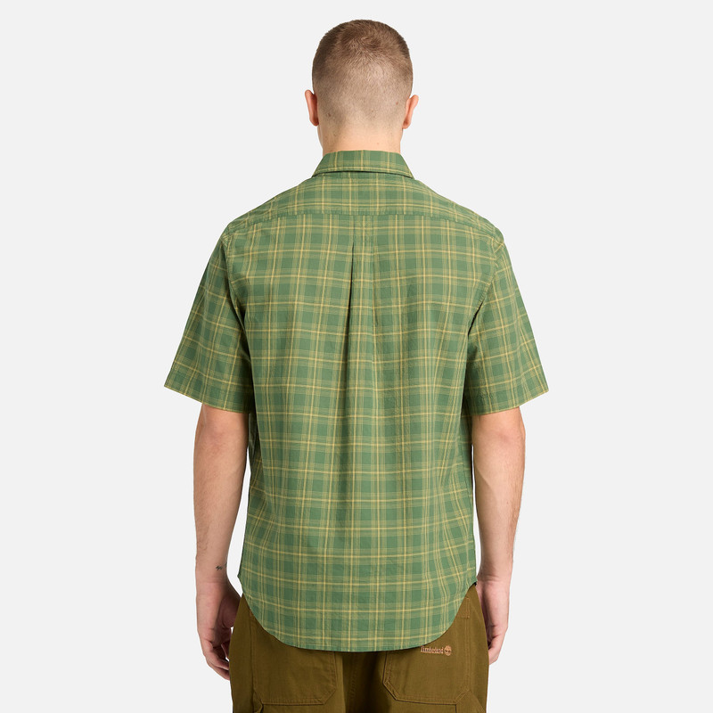 Men's Checkered Poplin Short-Sleeve Shirt 8