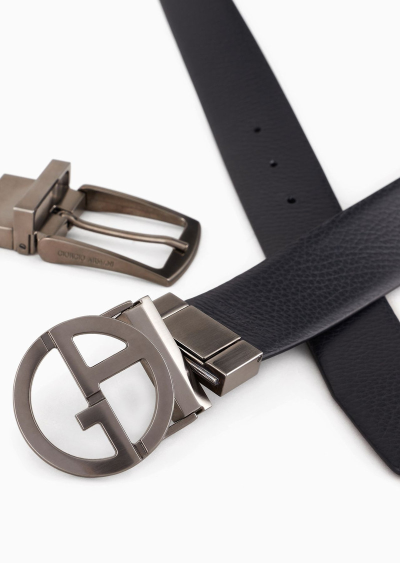 GIORGIO ARMANI Gift box with reversible leather belt and two buckles outlook