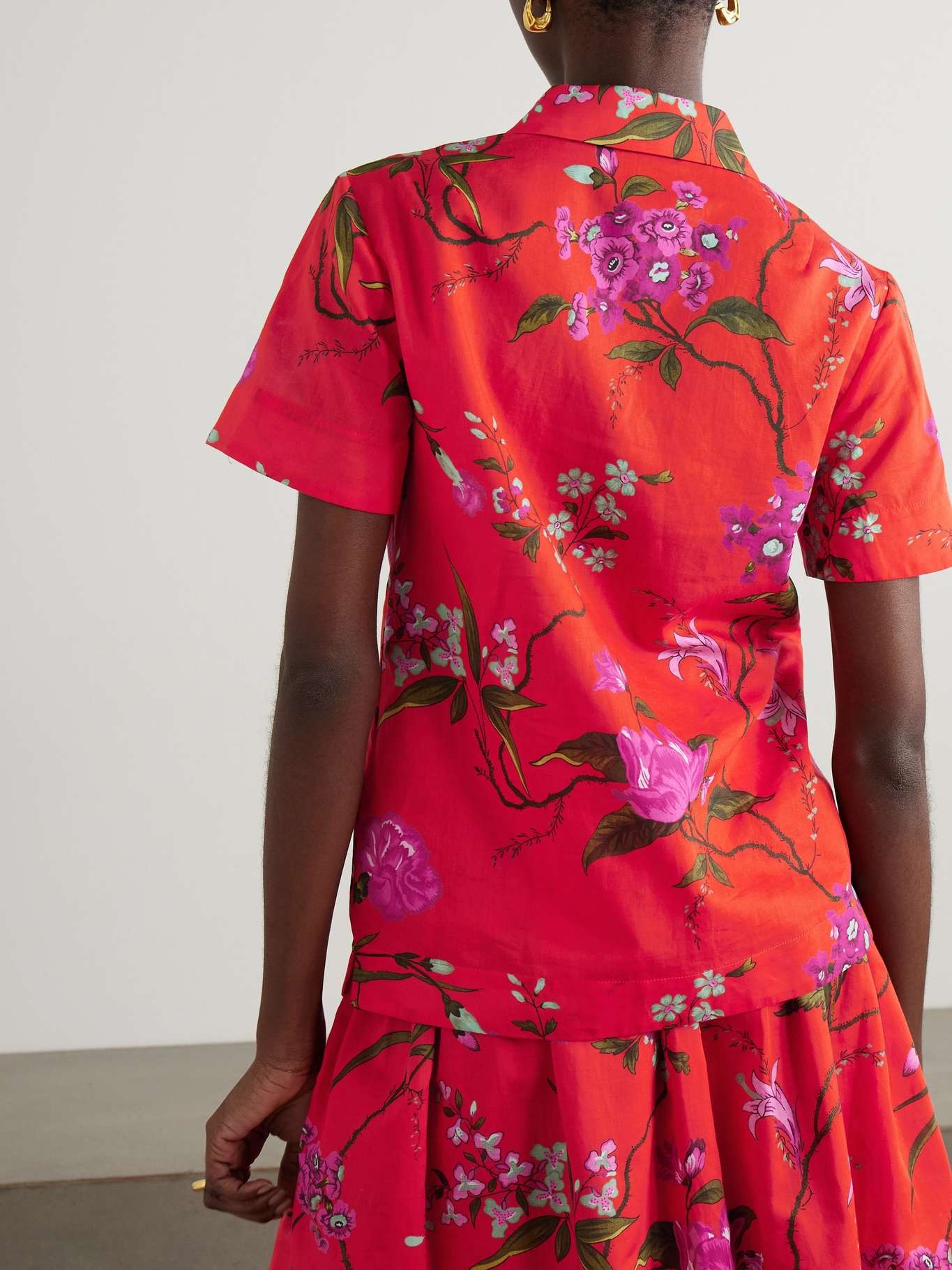 Swinbrook floral-print cotton and linen-blend shirt - 3