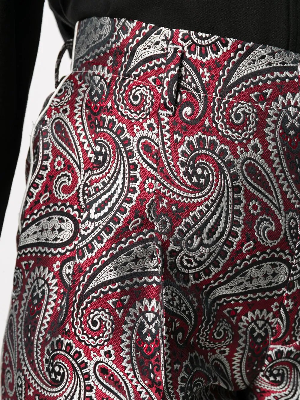 paisley print tailored trousers - 5