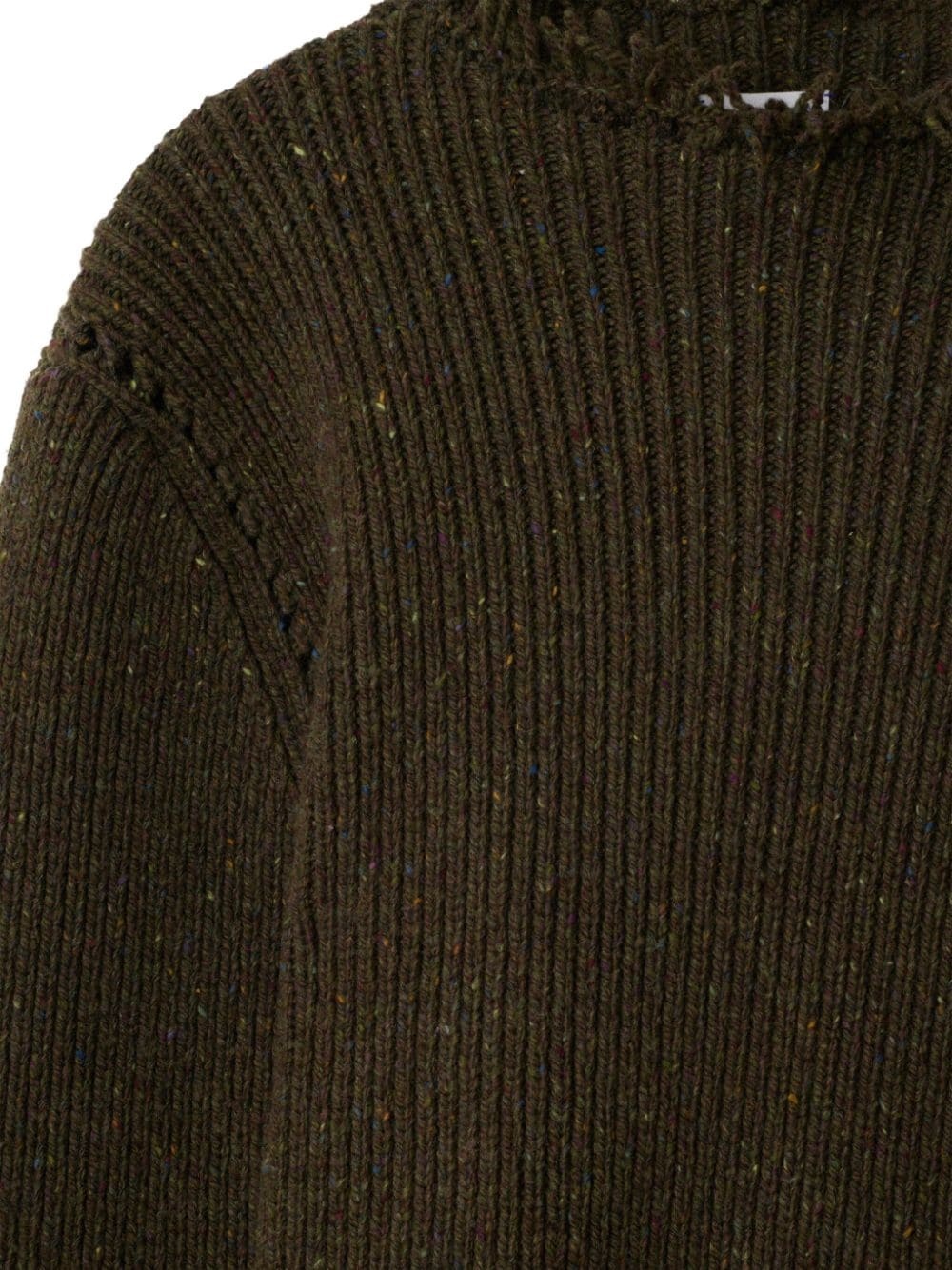 frayed wool jumper - 3