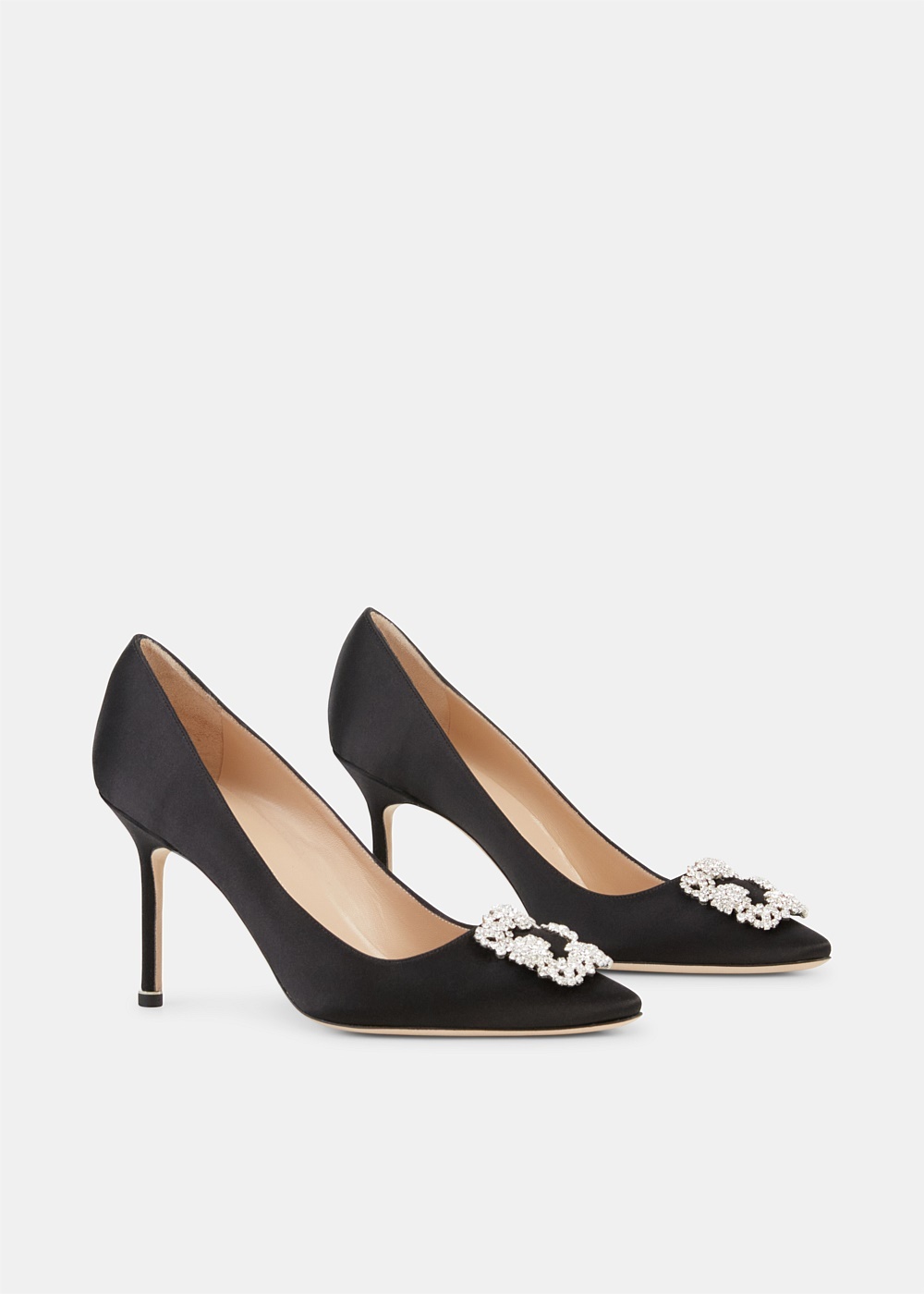 Black Hangisi 105 Jewel Buckle Pumps - 2