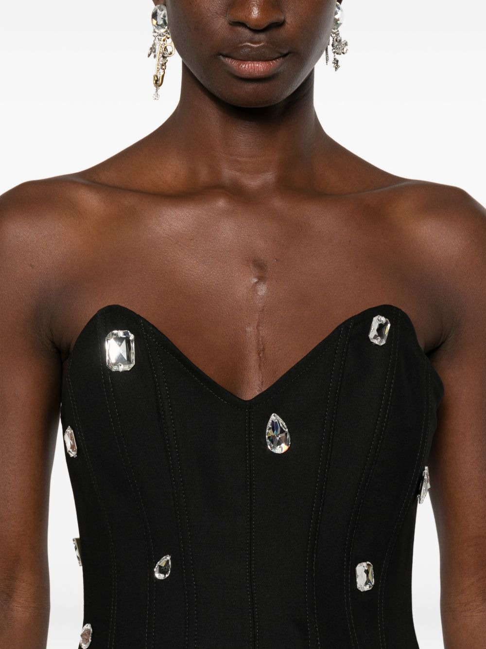 crystal-embellished corset top - 5