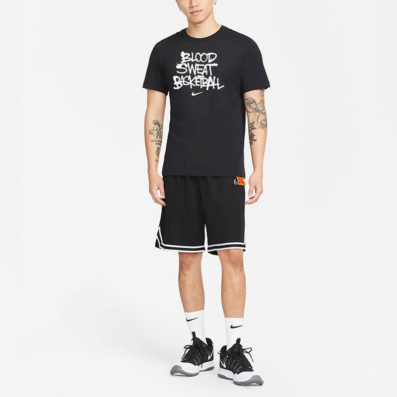 Nike Nike Alphabet Printing Round Neck Pullover Short Sleeve Black DN2977-010 outlook