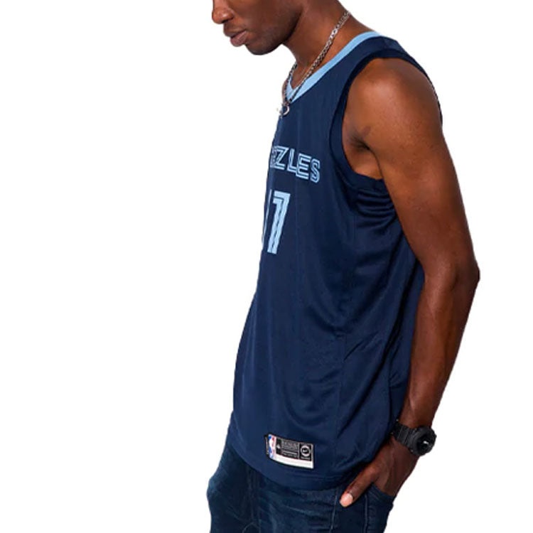 Nike NBA Casual Sports Basketball Vest SW Fan Edition Memphis Gray Memphis Grizzlies 11 Navy Blue AA - 4