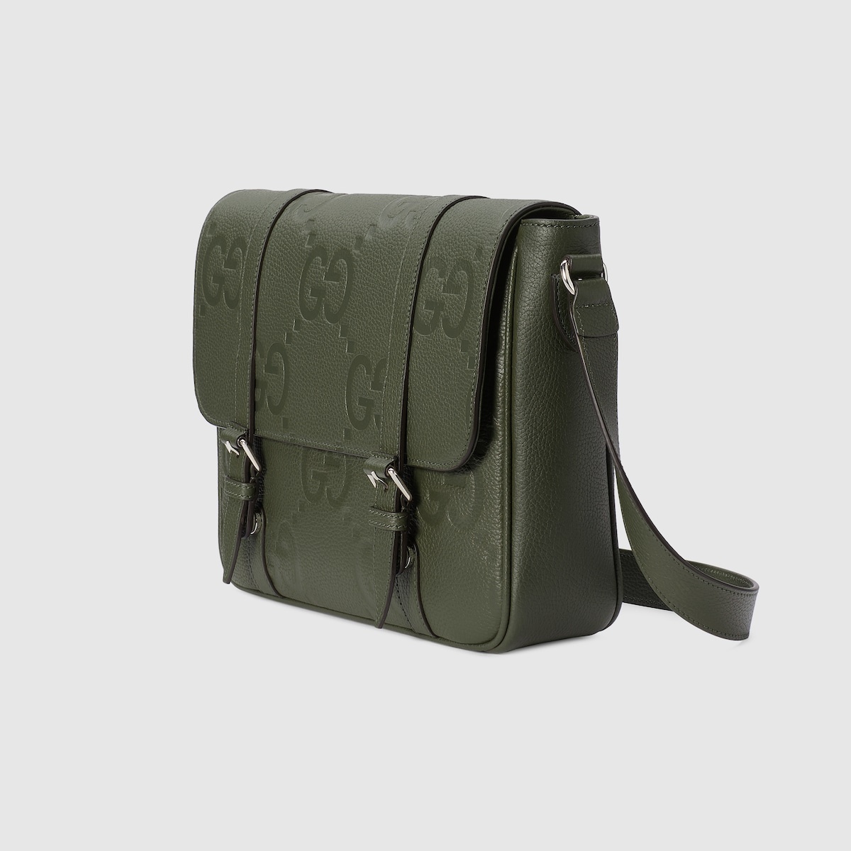 Gucci GG Supreme Flap Messenger in Black for Men