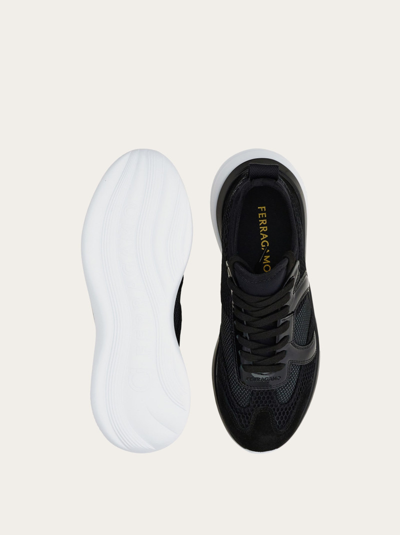 Gancini sneaker with mesh detail 5
