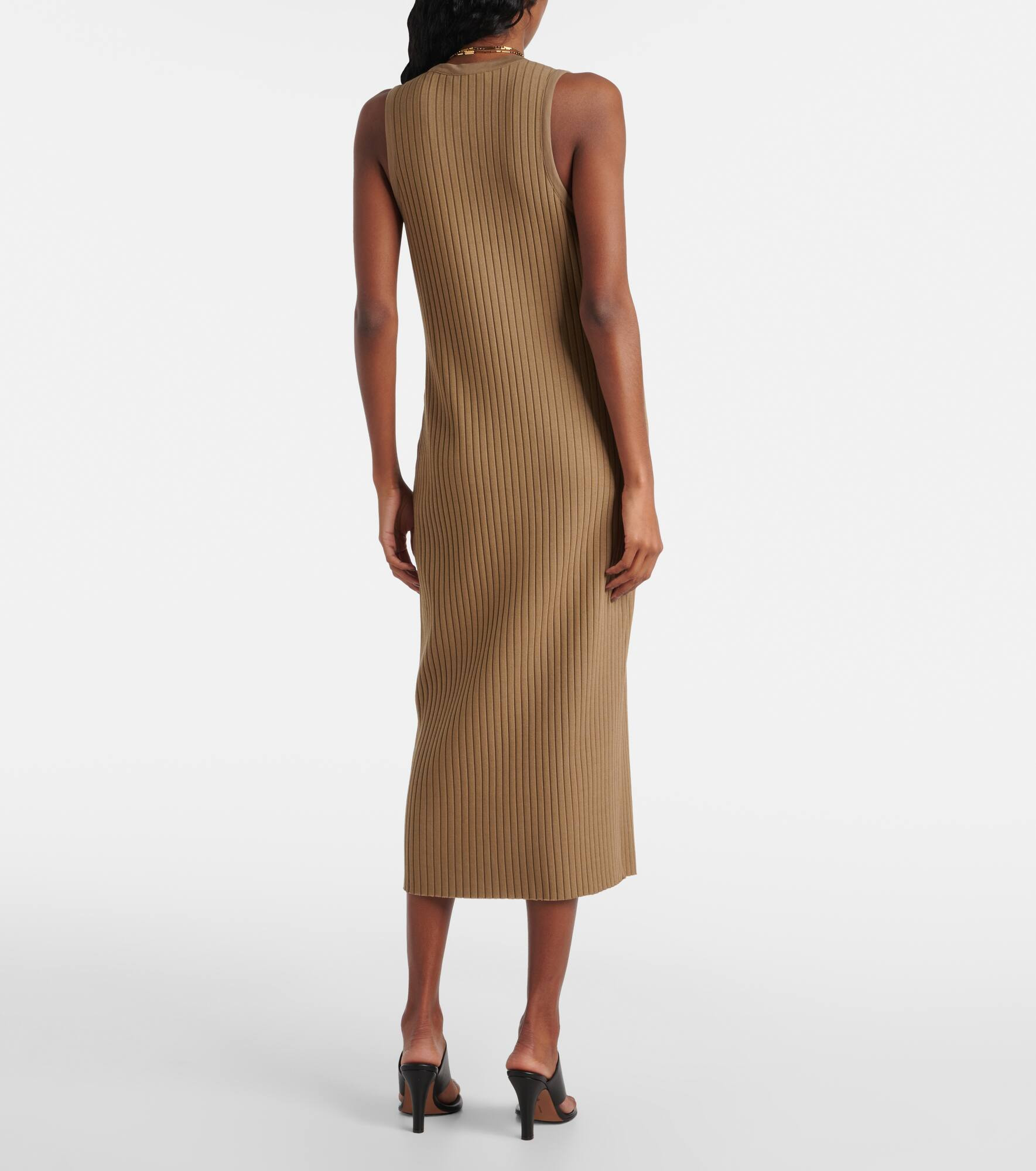 Ribbed-knit midi dress - 3