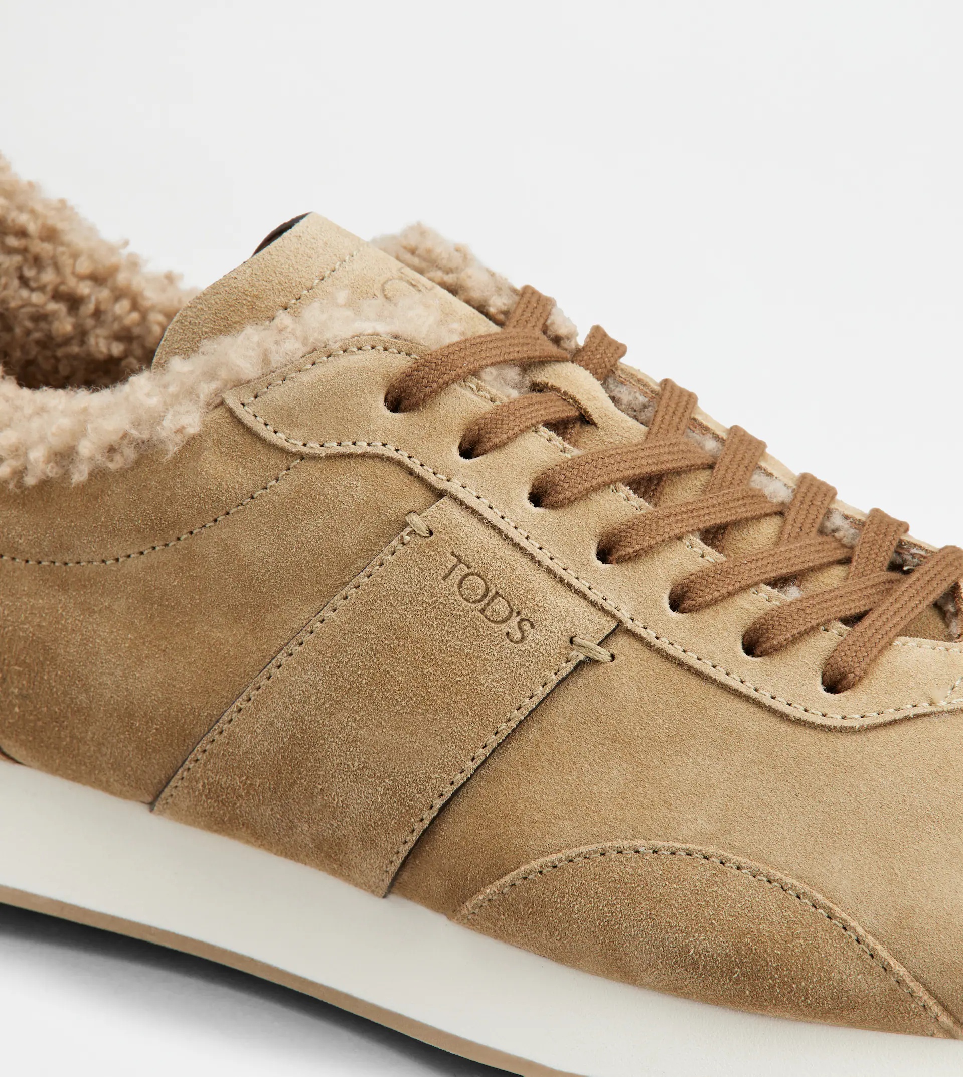 T VINTAGE SNEAKERS IN SUEDE - BEIGE - 6
