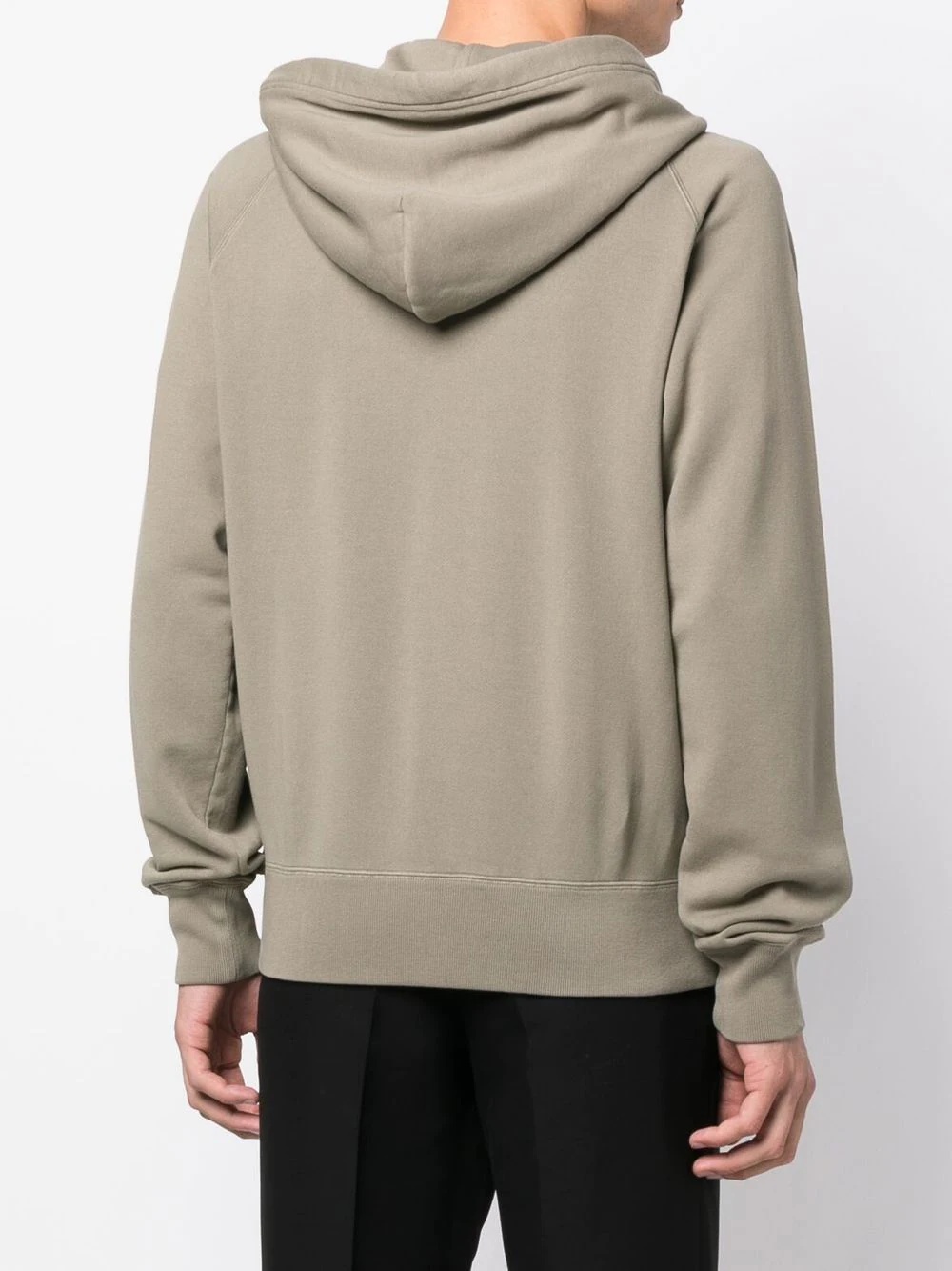 zip-front cotton hoodie - 4