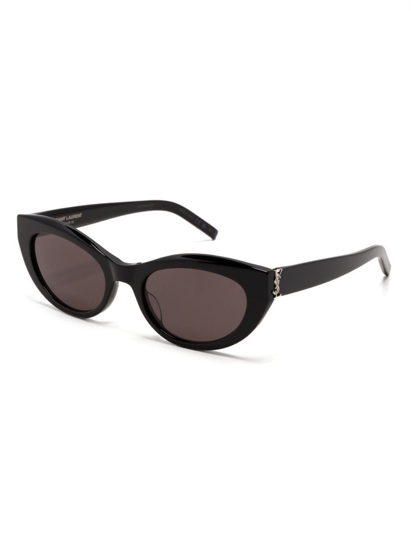SAINT LAURENT logo-lettering cat-eye frame sunglasses outlook