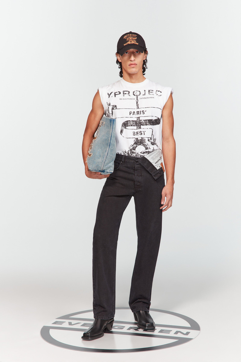 Y/Project Evergreen Asymmetric Waist Jeans outlook