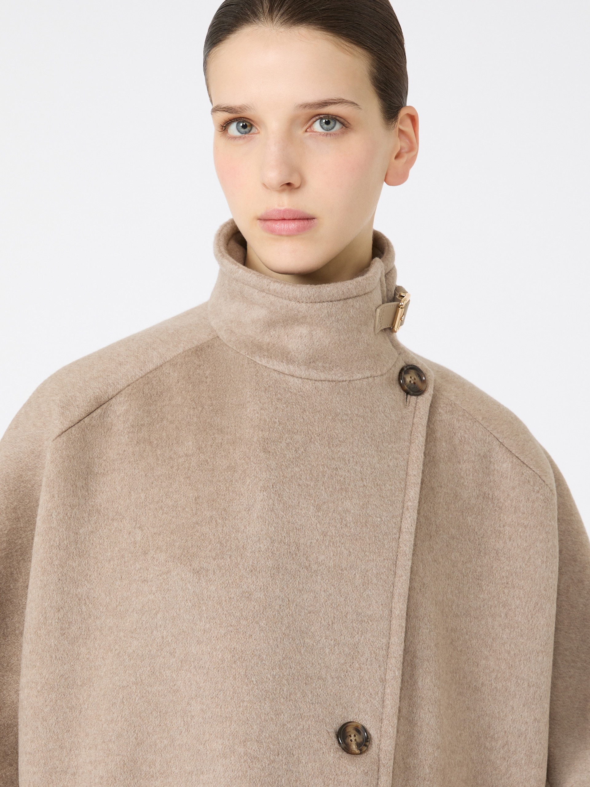 DERRIK Lightweight cashmere broadcloth cape - 5
